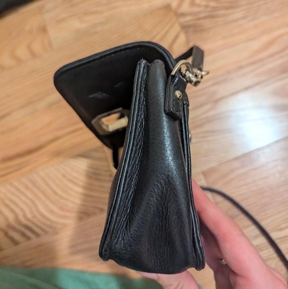 Danier Black Leather Crossbody Bag with Silver Hardware - Picture 9 of 9